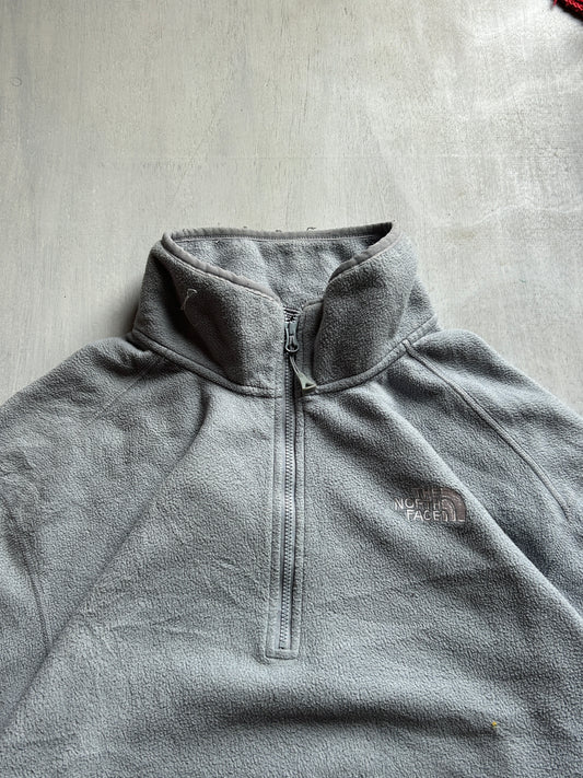 Grey Fleece Quarter-Zip Pullover