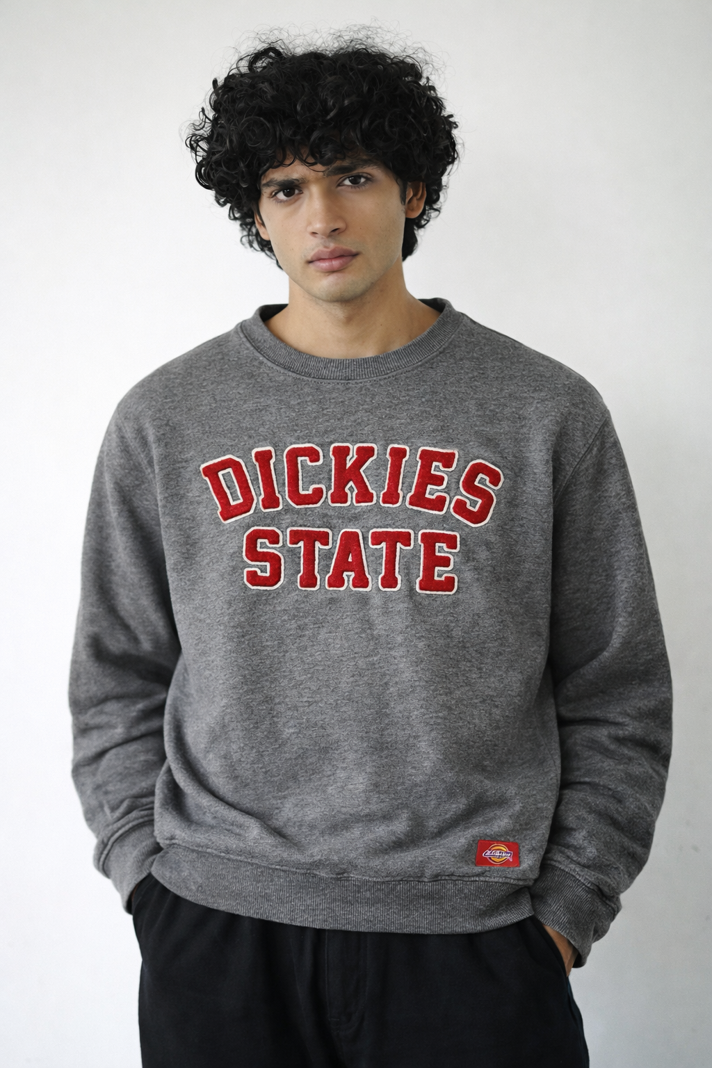 Grey Varsity Graphic Sweatshirt