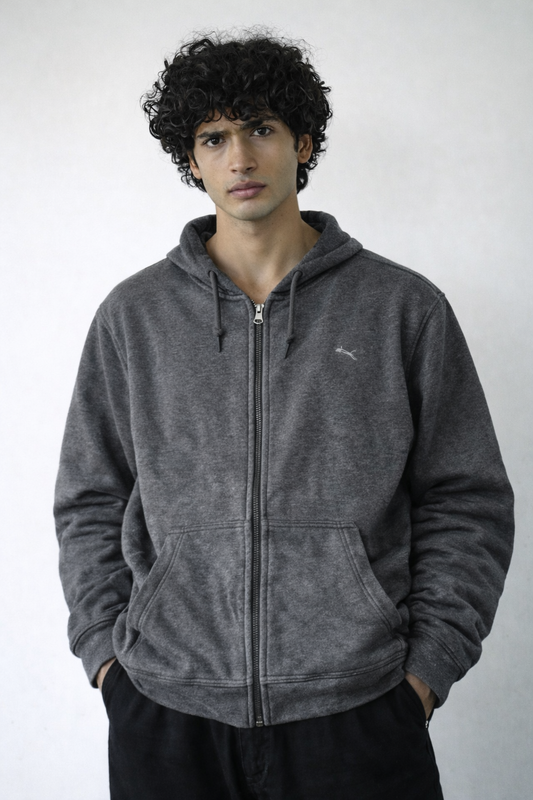 Charcoal Classic Zip Hoodie