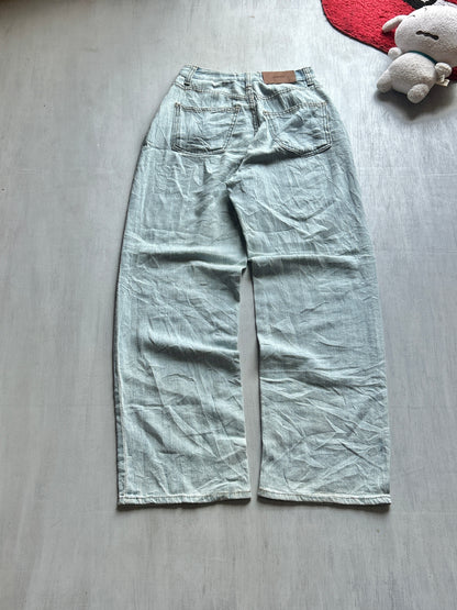 Light Blue Straight-Leg High-Waist Denim - (XS)
