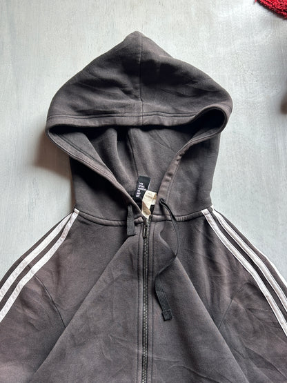 Black Stripe Zip-Up Hoodie