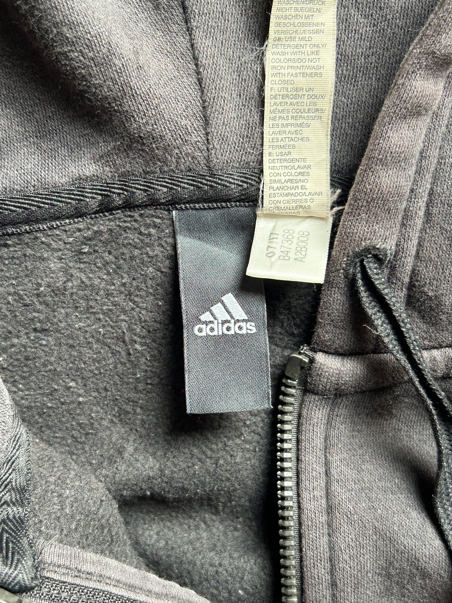 Black Stripe Zip-Up Hoodie