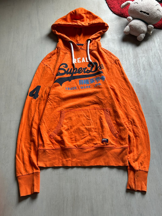 Orange Graphic Pullover Hoodie