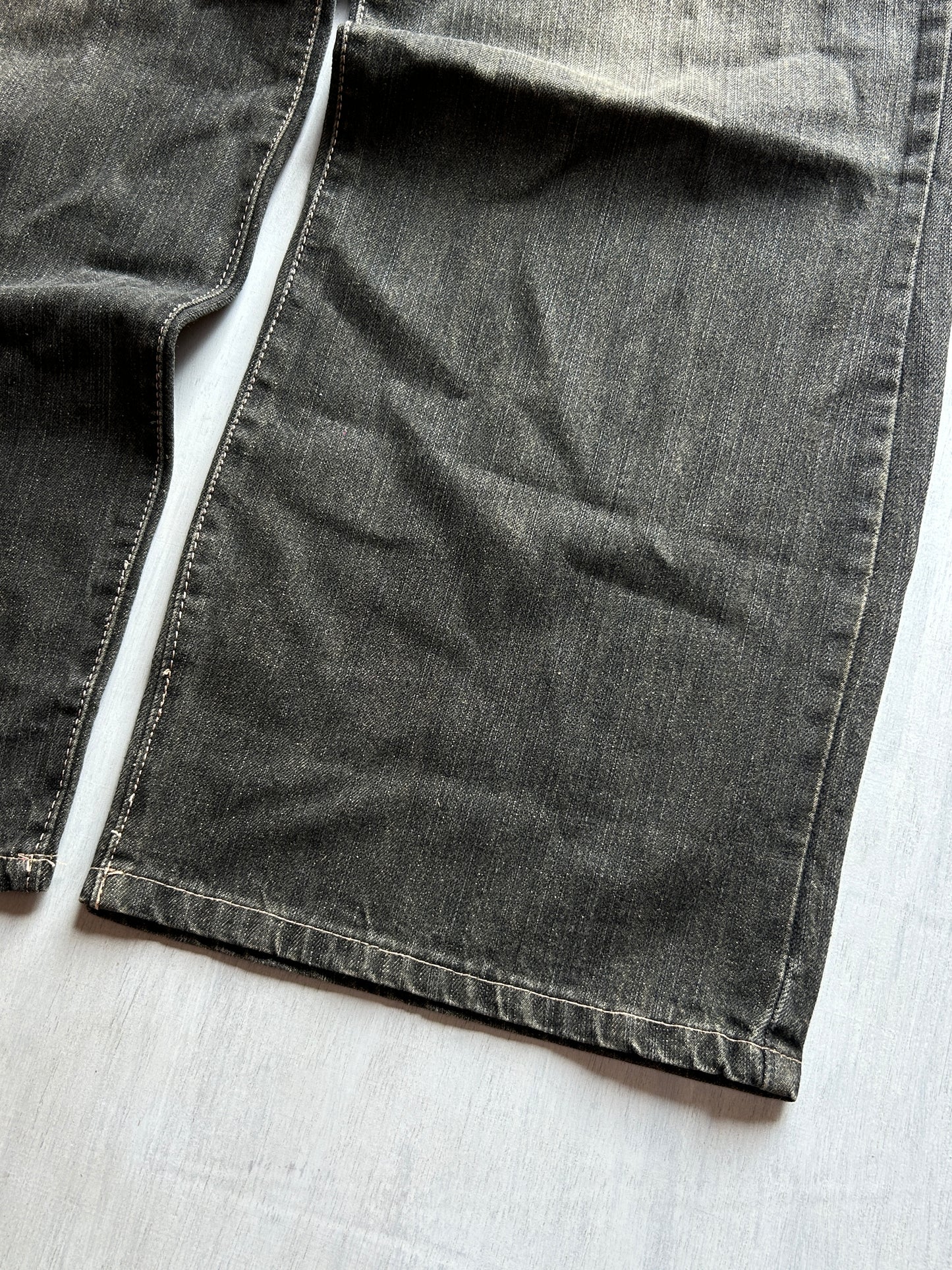Washed Charcoal Black Baggy Fit Jeans