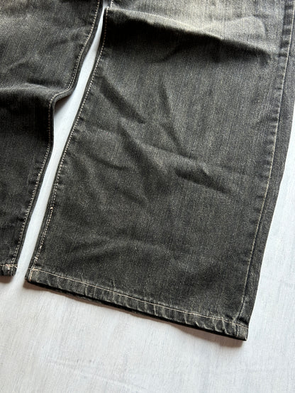 Washed Charcoal Black Baggy Fit Jeans