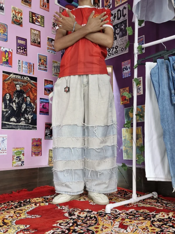 Layered Fade Vintage Carpenter Jeans - (L)