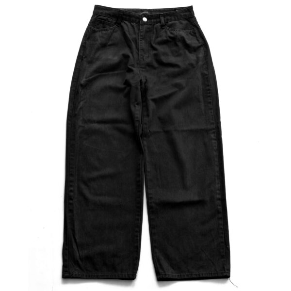 Midnight Black Straight-Leg Denim - (S)