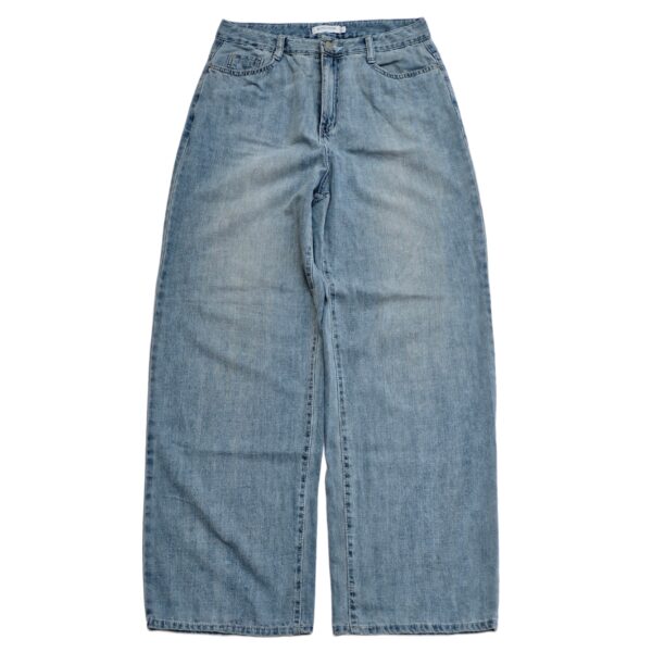 Classic High-Rise Light Wash Wide-Leg Jeans - (M)