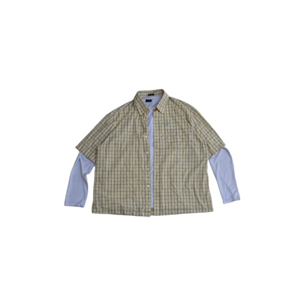 Yellow Gridcore Layered Shirt - (oversized)