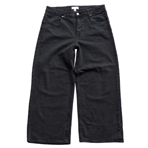 Midnight Black Wide-Leg Jeans - (XL)