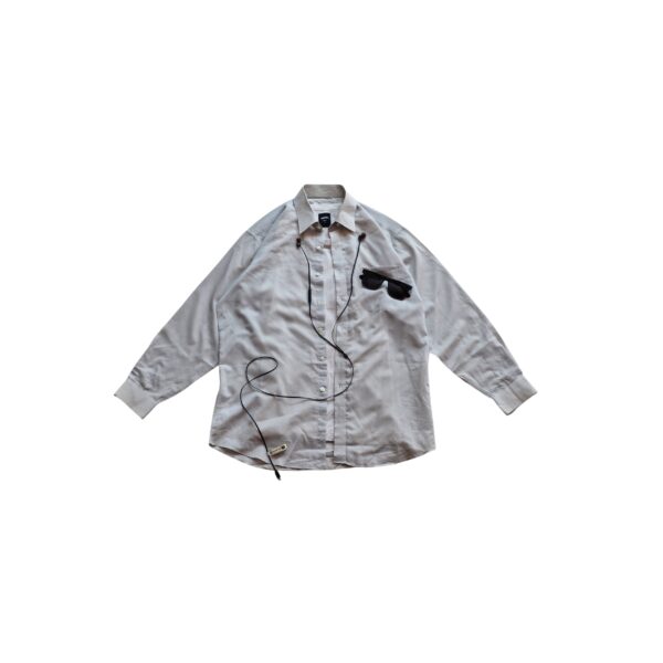 Light Grey Button-Down Shirt - (L)