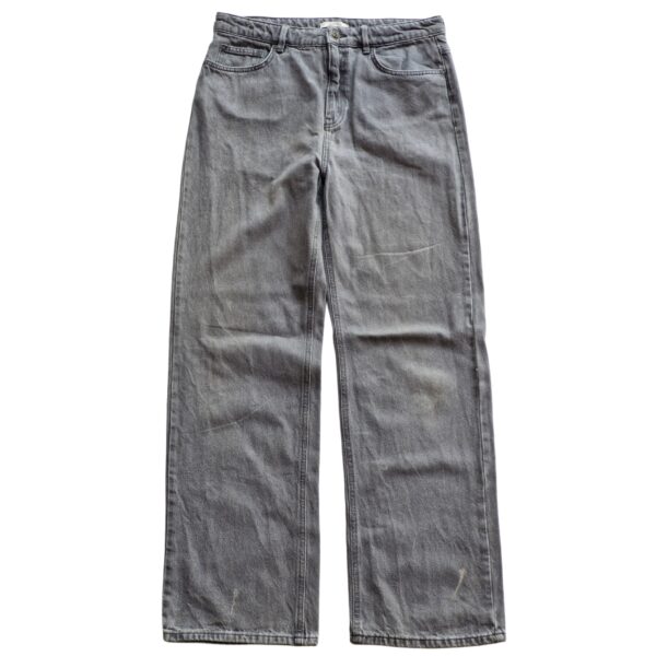 Classic Grey Wash Straight-Leg Jeans - (L)