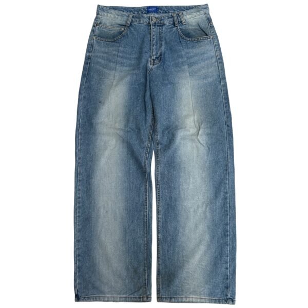 DECET Faded Blue Wide-Leg Jeans - (XL)