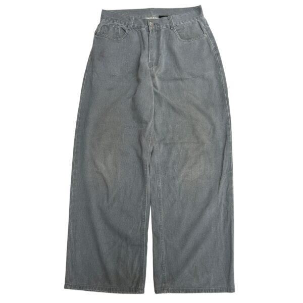 Shadow Grey Wide-Leg Jeans - (L)