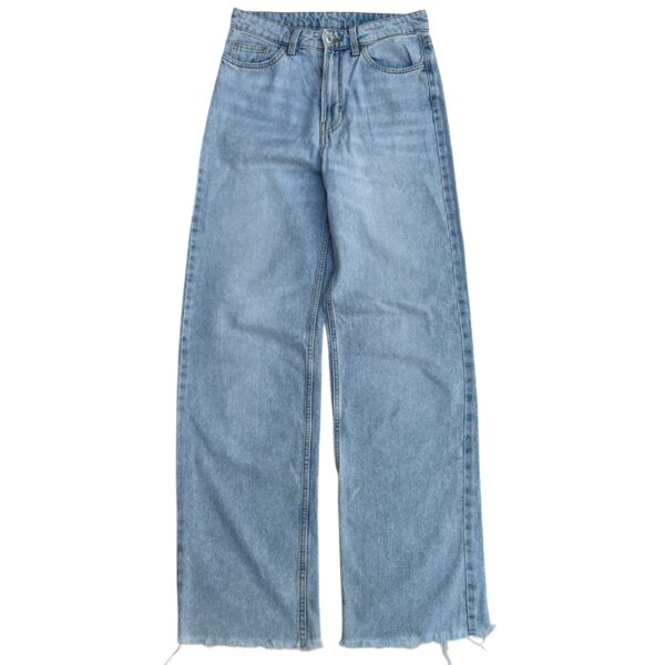 GenZ Light Blue Wide-Leg Jeans - (S)