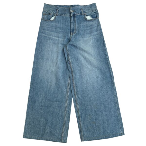 Classic Mid-Wash Wide-Leg Jeans - (XL)