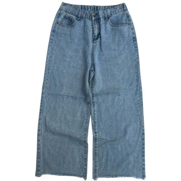 Wide-Leg Light Blue Denim Jeans - (S & M)
