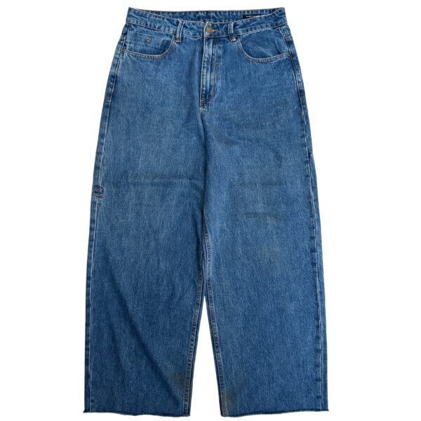 THRILLS Classic Dark-Wash Wide-Leg Jeans - (XL)