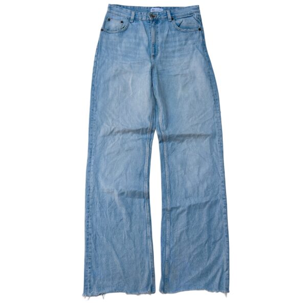 ZARA Light Wash Wide-Leg Jeans - (L)